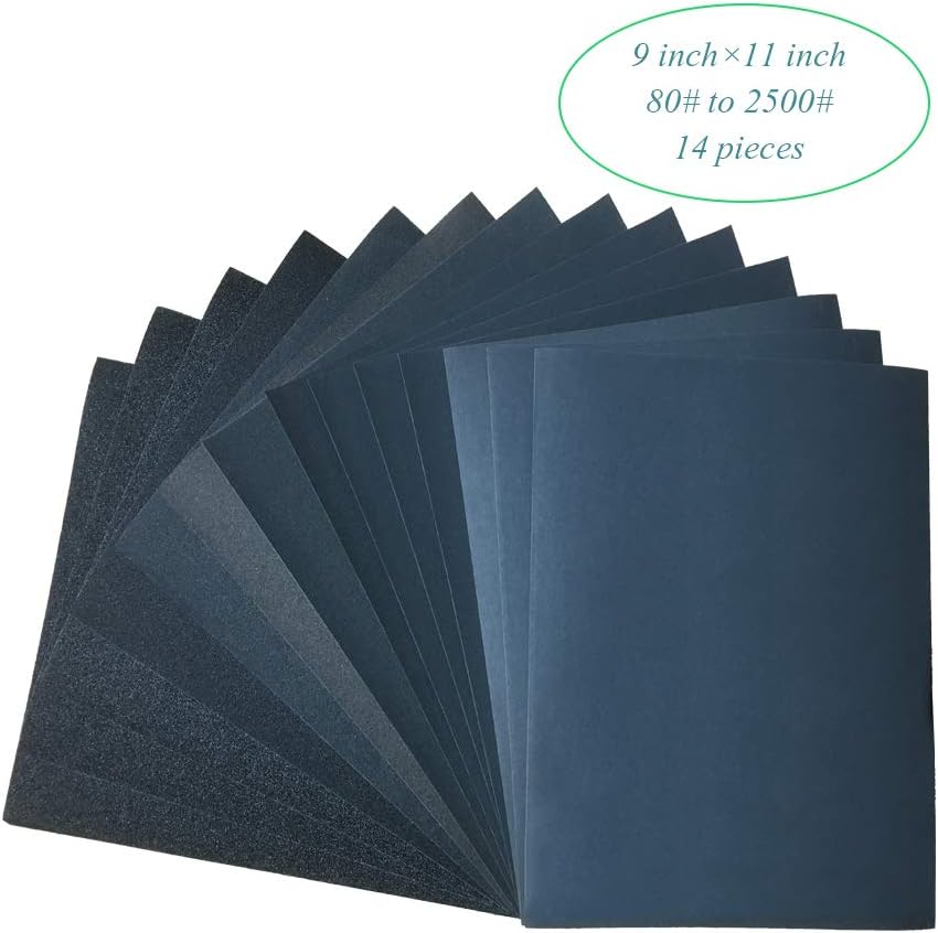 Sandpaper,802500 Waterproof Dry/Wet Sanding Sheets for Car/Wood/Wall