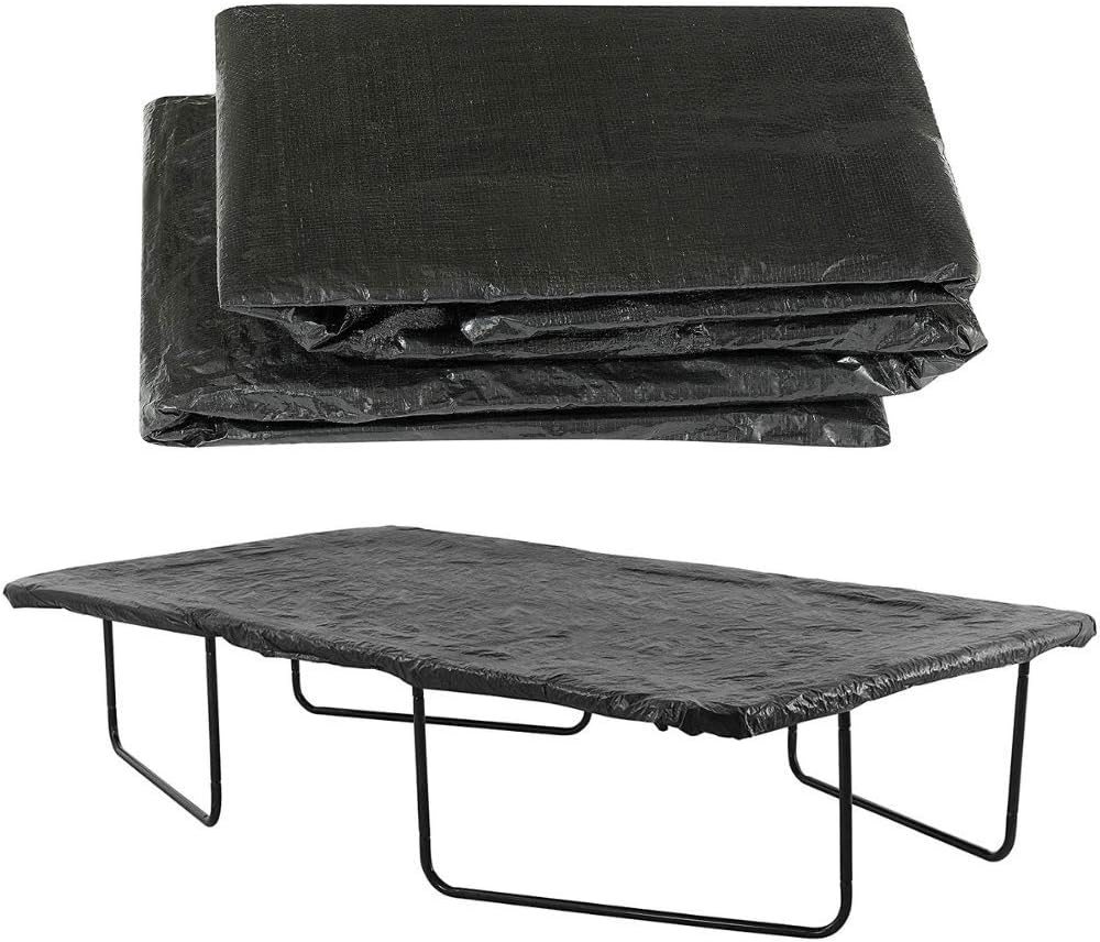 Upper Bounce Economy Trampoline Cubierta de protección contra la Intemperie, Marcos rectangulares, Color Negro