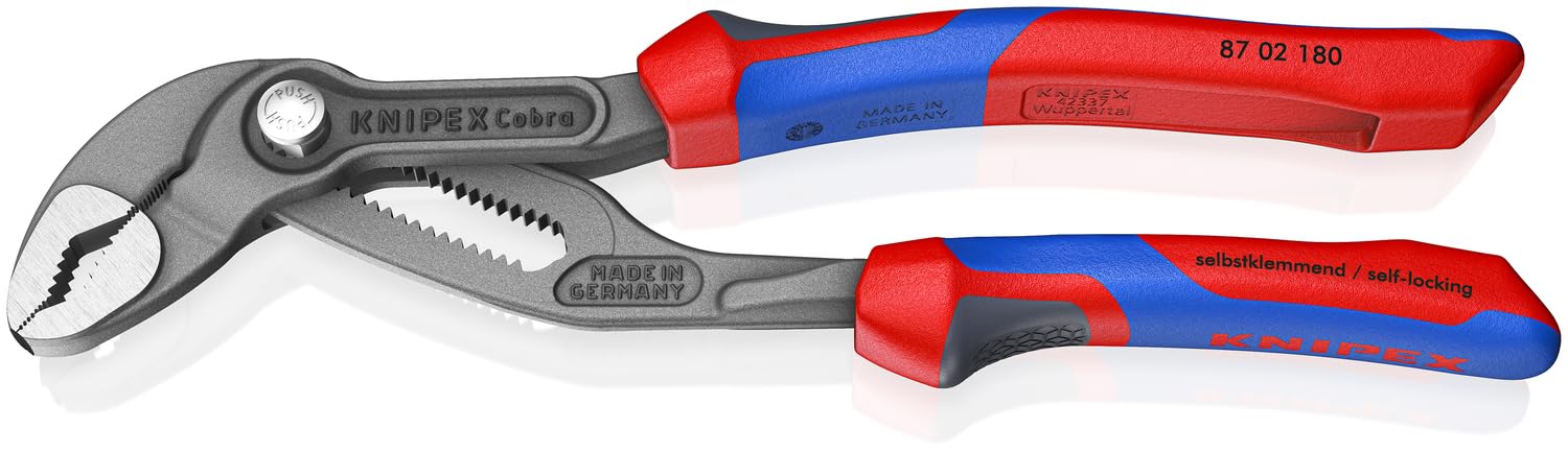 KNIPEX Tools - Cobra Water Pump Pliers, Multi-Component (8702180SBA)