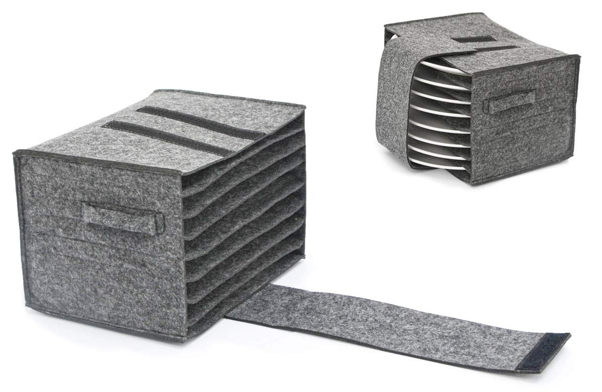 DuneDesign Caravan Plate Holder for 8 Plates - 27x20x18 Motorhome Cupboard Storage - Campervan Kitchen Accessories Motorhome Storage Box Storage for Campervan Motorhome Plate Rack Caravan Accessories