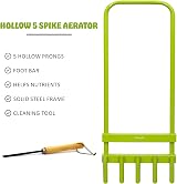 Crystals 5 Prong Hollow Tine Lawn Aerator 18mm Dia Prongs Green view 2