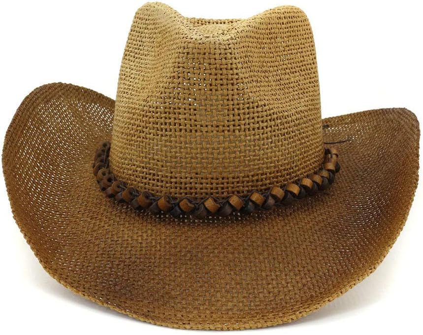 shunlidas Western Cowboy Hat Sombrero de Paja Masculino y Femenino