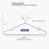 1Above 25x Premium Rubber Coated Hangers Grey 0.4cm Thick Heavy Duty view 4