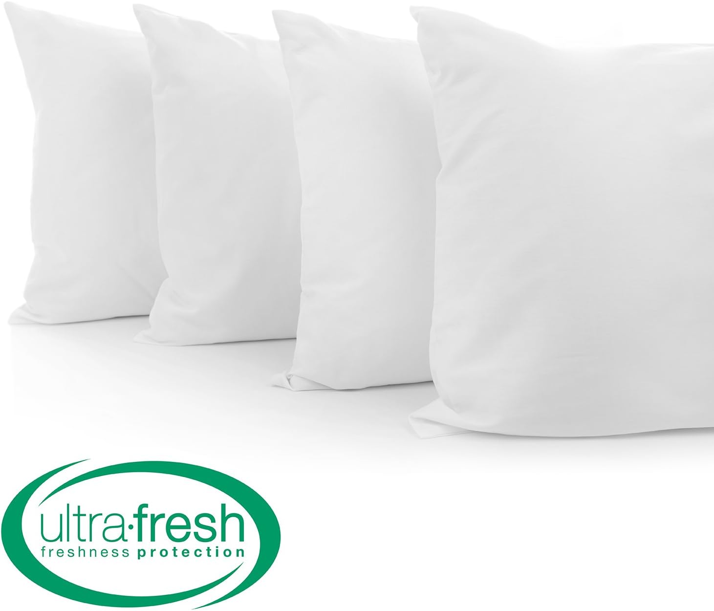 BioPEDIC 4-Pack Bed Pillows with Built-In Ultra-Fresh Anti-Odor Technology, Standard Size, White: Home & Kitchen