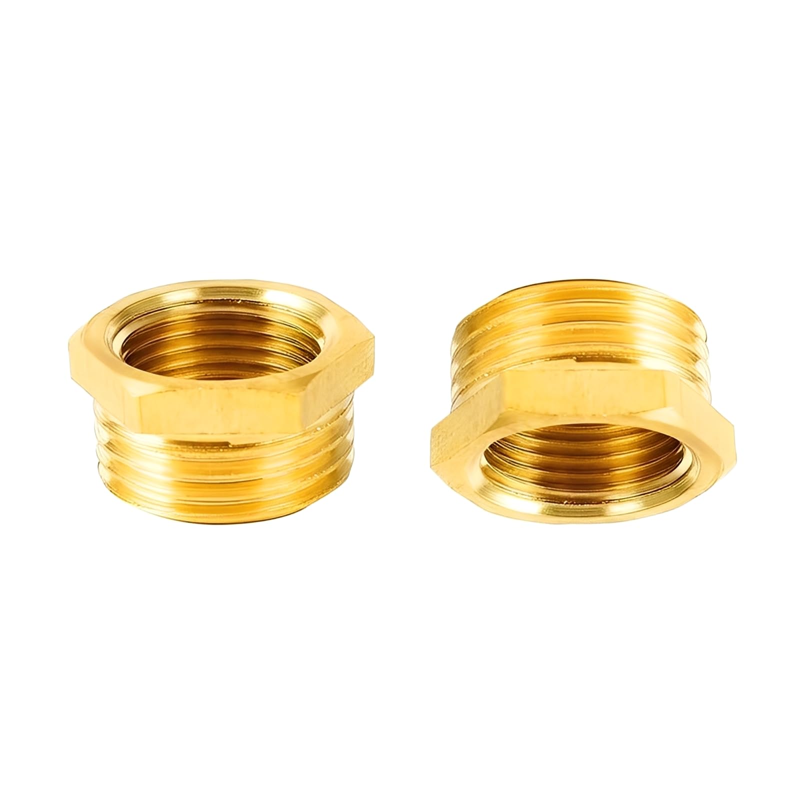 MiJunHD 2PCS Brass Reducer Connector | BSP Female Thread G 1/2 ≈ 20mm to Male Thread G 3/4 ≈ 26mm | Pipe Thread Reducing Joint Plumbing Adapter for Pipe Connection Converting
