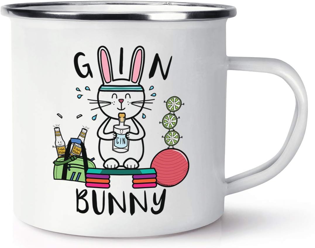 Gin Bunny Enamel Mug Cup