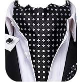 Dubulle Paisley Floral Ascot for Men Self Tie Mens Cravat and Pocket Square Cufflinks Wedding