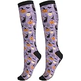 famliihw Compression Socks for Women Men Knee High Support Socks for Sports Running Cycling Work