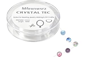 Bracelet String, 328ft 0.5mm Elastic Cord with High Stretch and Easy Knotting, Elastic String for Bracelets for DIY Crafts, J