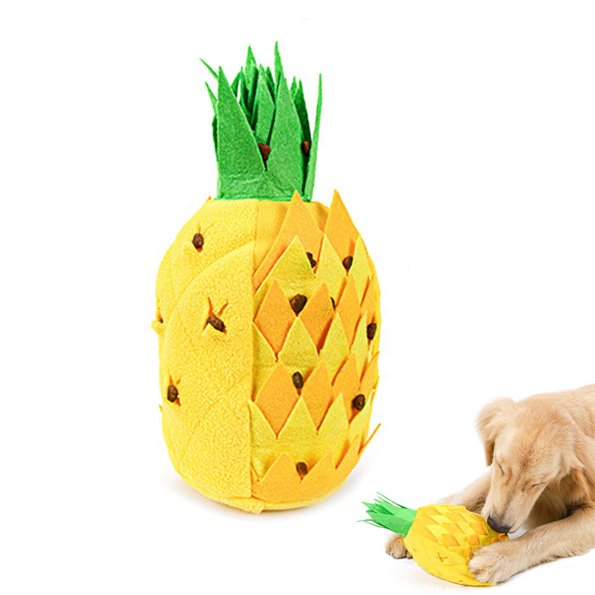 Dog Toys,Pet Dog Snuffle Mat Pineapple Pet Sniffing Training Toy Fleece Pads Dog Mat Relieve Stress Nosework Puzzle Toy Pet Products