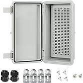 HoHaing Junction Box IP65 Waterproof Electrical Box Outdoor ABS Plastic Project Box Hinged Shell Universal Enclosure Box with