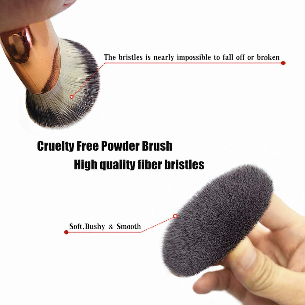 Angled Flat Foundation Brush High Density Face Body Kabuki Makeup Brush for Liquid Foundation Powder Cream Contour Buffing Stippling Blending: Beauty