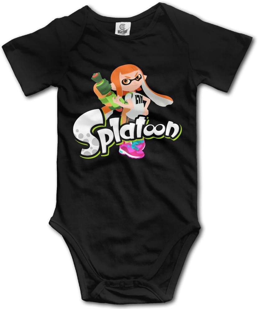 DW Infant Splatoon Game Short Sleeve Climb Clothes Romper White