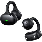 Clip On Earbuds, Open Ear Earbuds Wireless Bluetooth, Ear Clip Bluetooth Headphones for Running Sport, Lightweight Comfort, Secure Fit for Small Ears, Ultra Clear Calls with Mics, Waterproof, 40H Play