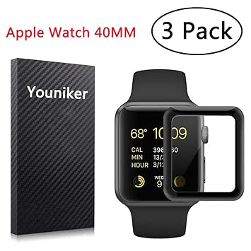 Youniker 3 unidades Para Apple Watch 40MM Protector de Pantalla ...