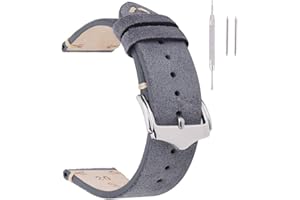 EACHE Leather Watch Bands For Men Vintage Watch Straps For Women Crazy Horse/Oil Wax/Suede/Vegetable-Tanned Leather Replacement Watchband 18mm 19mm 20mm 22mm