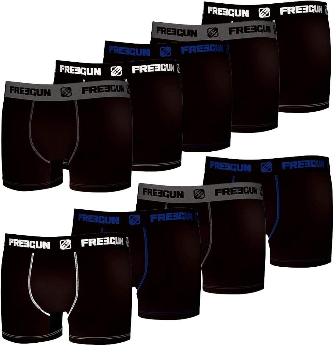 FREEGUN Herren Boxer Slip, Mehrfarbig, S (9er Pack) Amazon.de Bekleidung