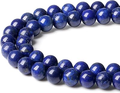 XIANNVXI 8mm Lapis Lazuli Beads 45-47Pcs Round Gemstone for Jewelry Making