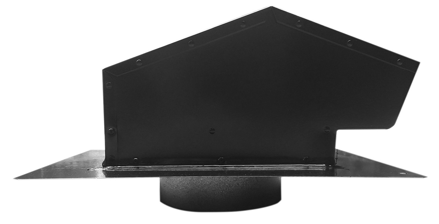 Builder's Best 012633 Roof Vent Cap, Black Galvanized Metal, with 6