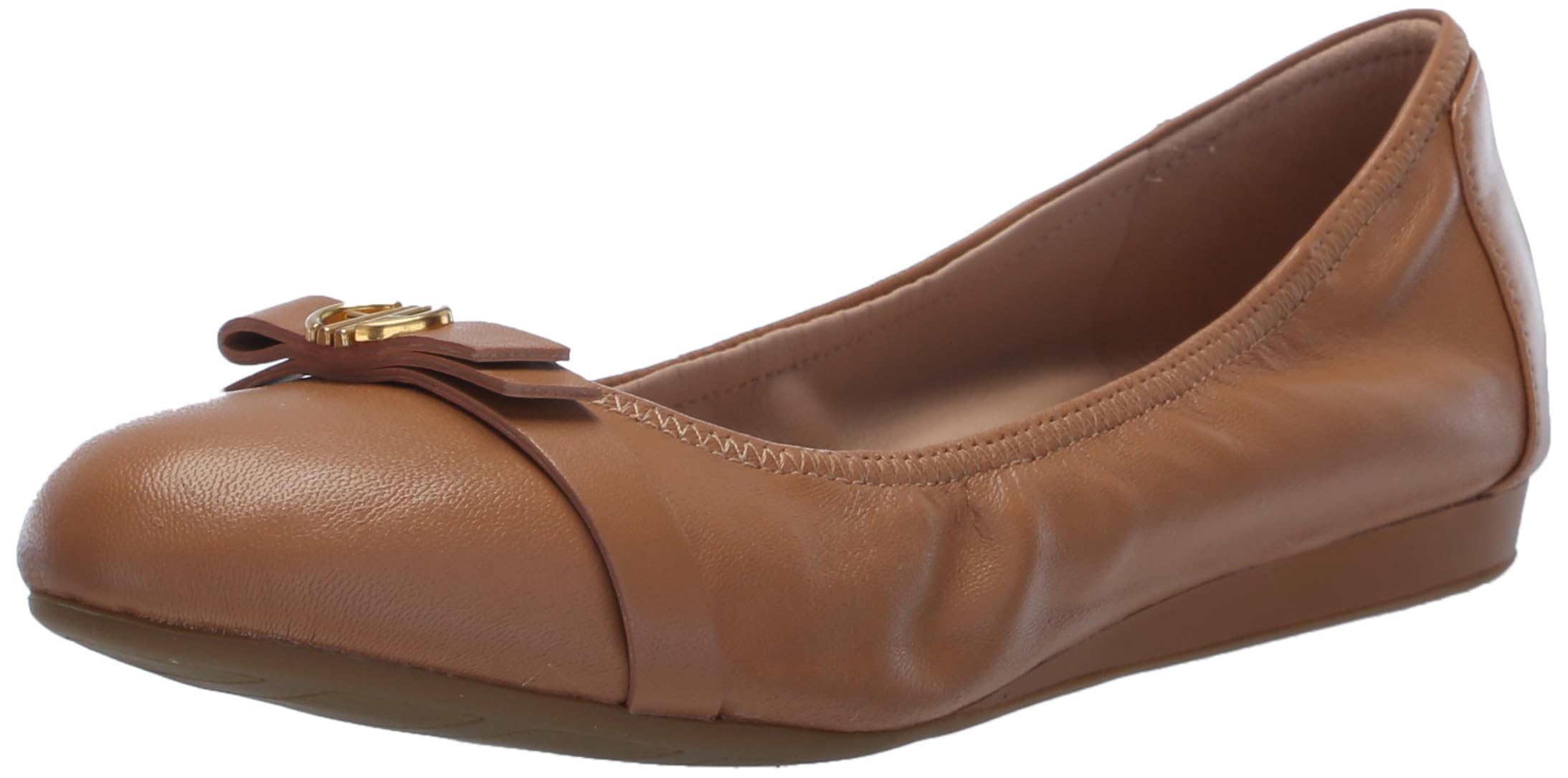 Cole Haan Women’s Tova Bow Ballet, Pecan Leather, 11-B US