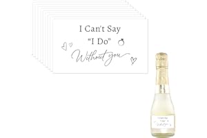 10pcs Bridesmaid Proposal Stickers, Black I Can't Say I Do Without You Stickers Bridesmaid Proposal Mini Champagne Labels for