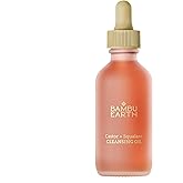 Bambu Earth Castor + Squalane Cleansing Face Oil - Gentle Formula Hydrating Makeup Remover - Restores Skin's Natural Moisture Barrier, Rich in Omega Fatty Acids, Skincare for All Skin Types - 2 Fl. oz