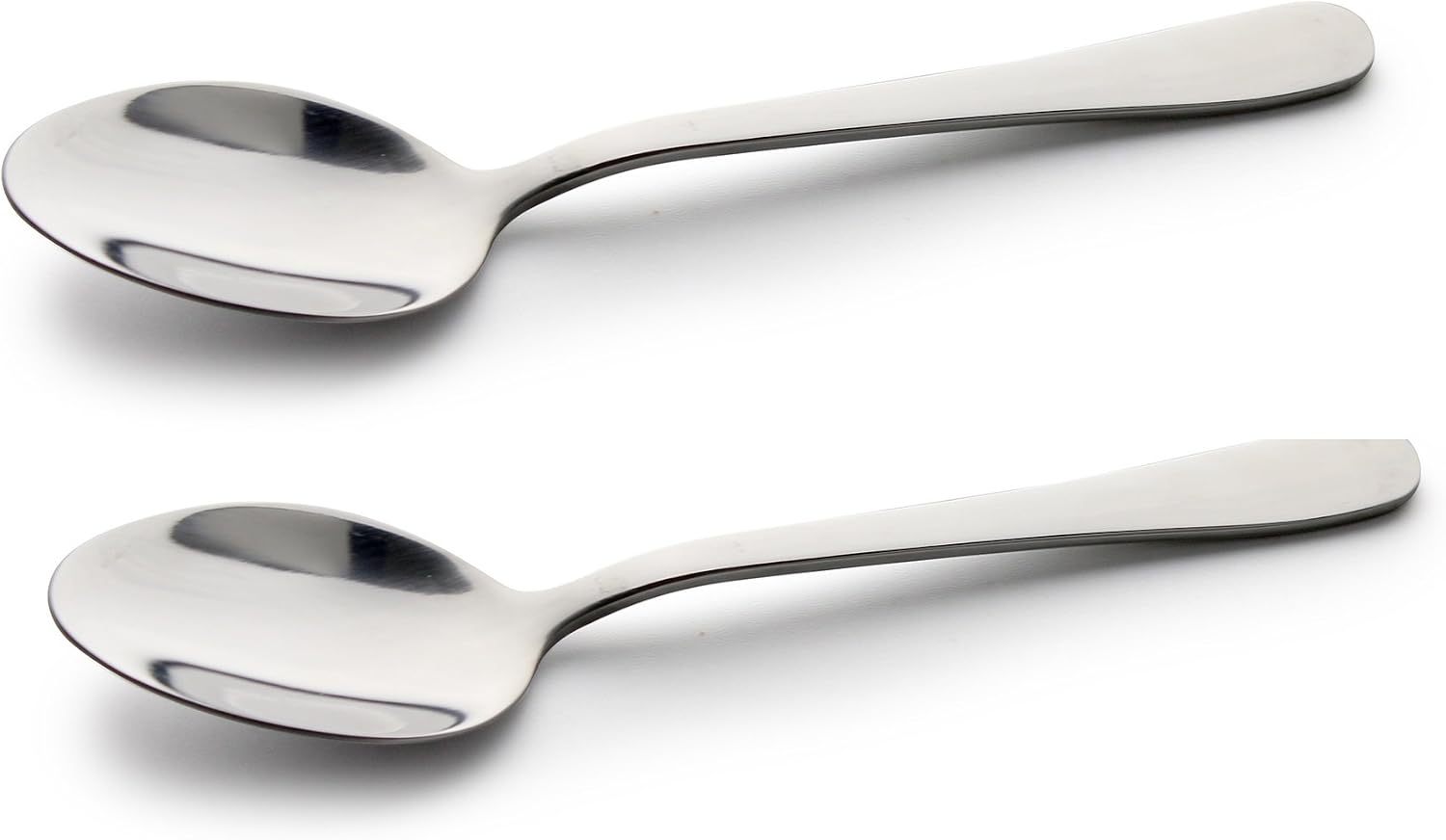 Windsor Stainless Steel Breakfast Cereal/Dessert Spoons, Set of 2, Mirror, 18.5 x 4 x 2.5 cm