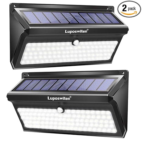 Amazon Com Luposwiten 100 Led Solar Lights Outdoor 2000 Lumens