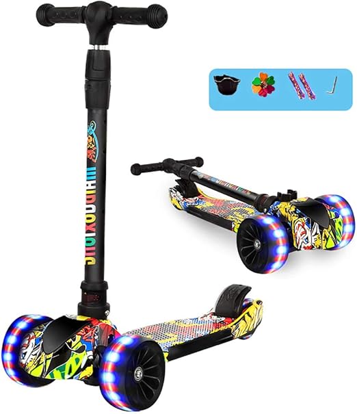 AURALLL 2-en-1 Vespa Niños - Ciudad de ciclomotores, Star-Scooter Pro Sport, 3 Ruedas bebé Patinete Scooter - Los Adolescentes y la Edad de los niños 2+ años Niñas: Amazon.es: Hogar