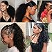 AMELI Kinky Straight Synthetic Ponytail Clip in Hair Extensions One Piece Soft Silky for Women Fashion and Beauty (20inch-Claw, 1B)