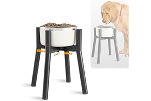SHAINFUN Adjustable Raised Dog Bowl Stand, Elevated Food and Water Stand Fits 7-10.6" Bowls for Improved Feeding Comfort, Use to Elevate Pet Food Bowls, and Raise Water Feeders, 11-inch Tall