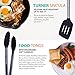 Kitchen Eight Five Set of 8 Kitchen Utensils- Nonstick, Heat Resistant Stainless Steel & Silicone Cooking Spatulas- Includes Tongs, Serving Spoon, Pasta Server, Ladle, Whisk, 2 Spatulas, Strainer
