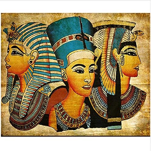 CZYSKY Full Round Diamond Painting Cross Stitch Art Handmade Diamond Embroidery Mosaic Egyptian Mural Picture Decor For Living Room