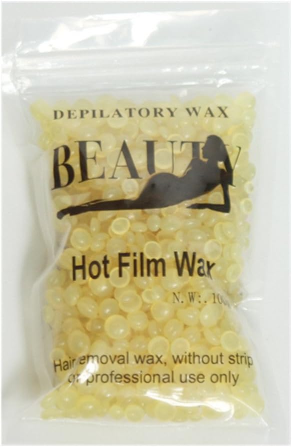 100g Depilatory Wax Beans Hair Removal Wax Without Strip Solid Depilatory Grain Body Hair Remover Hard Wax Beans (Honey)