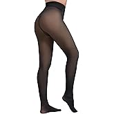 Apriddeo 2025 One-Seam Fleece Lined Tights More Warmth Fake Translucent Pantyhose High Waist Thermal Legging Women