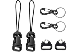 GECIC Camera Quick Release Strap Adjustable Quick Release Buckles for Nikon DSLR Camera Strap Quick Release QD Loops Clips Connector Buckle Connect Adapter to Steel Lug Split Rings Adaptor Camera Neck Strap