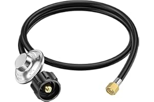 ZODIRISE 3 Feet Propane Regulator and Hose for Low Pressure Appliance with QCC1 & 3/8" Female Swivel Fittings, Propane Gas Li
