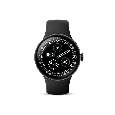 Google Pixel Watch 4 (41mm) - Android Smartwatch with Heart Rate and Sleep Tracking - 30-Hour Battery - Fitness Tracking - Google AI - Matte Black Aluminum Case - Obsidian Active Band - Wi-Fi