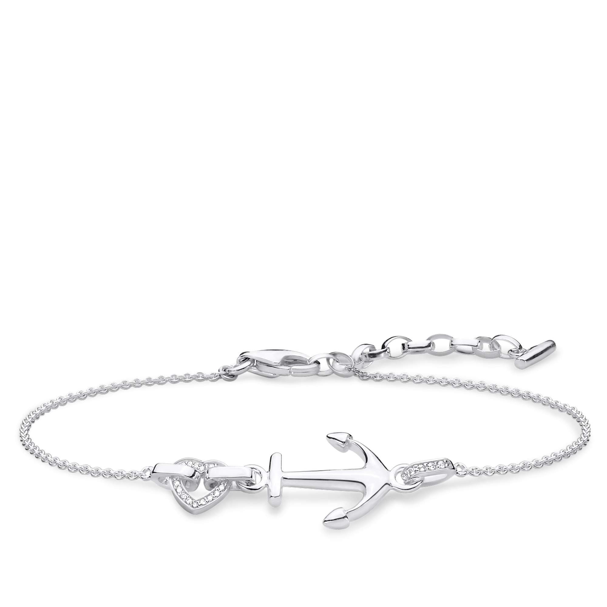 Thomas Sabo Women Bracelet Anchor Heart 925 Sterling Silver A1854-051-14-L19v — image 1