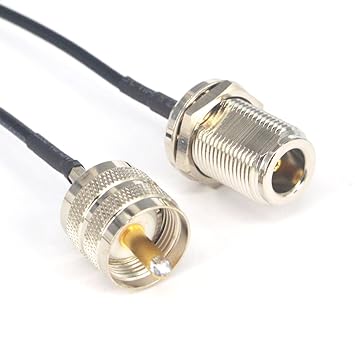 UHF Macho PL259 a Hembra N mamparo Jack RF Coaxial Conector Pigtail Cable de 0,