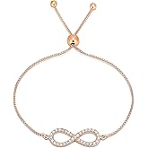 Savlano 925 Sterling Silver 14K Gold Plated Italian Solid Adjustable Infinity Slider Bracelet Comes With Gift Box for Women - Made in Italy