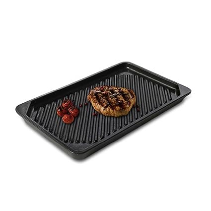 UR-TOPF® Keramik Grillschale Rechteckig Keramikplatte Grillen Grill Platte Basalt 2020.36.2