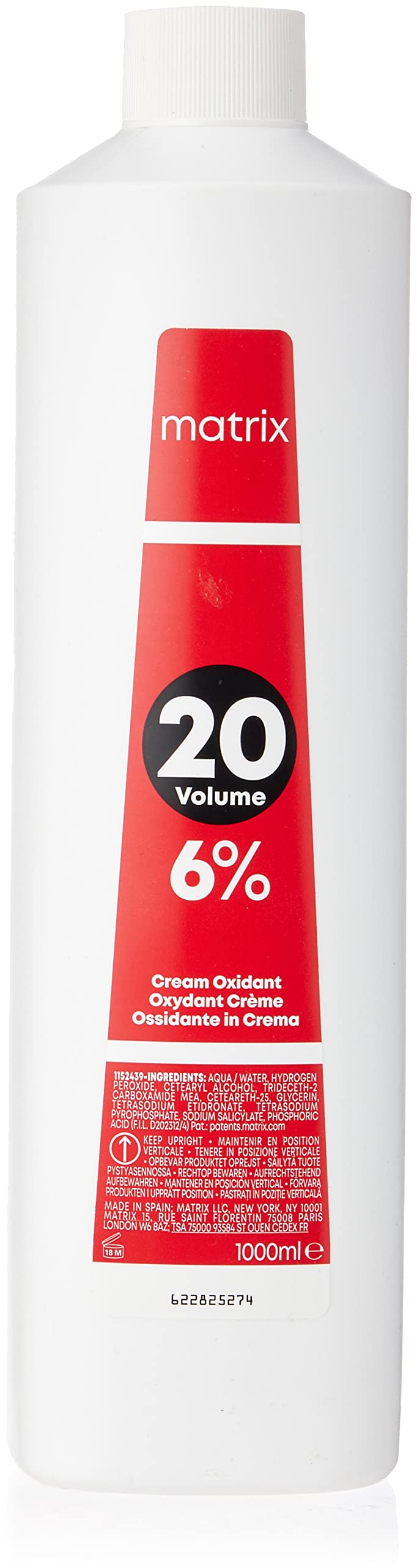 Matrix SoColor 20 Volume Cream Oxydant Developer, 1000 ml