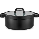 BEZIA 7.6QT Nonstick Stock Pot with Lid, Ceramic Cooking Pot for Soup | PFAS-Free, Noise-Reducing Lid, Oven Safe &amp; Easy Cleanup, All Stoves Compatible, for Simmering Chickens, Weekend Meal Prep