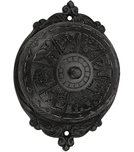 A29 Victorian Twist Doorbell, Wireless Mechanical Chime in Solid