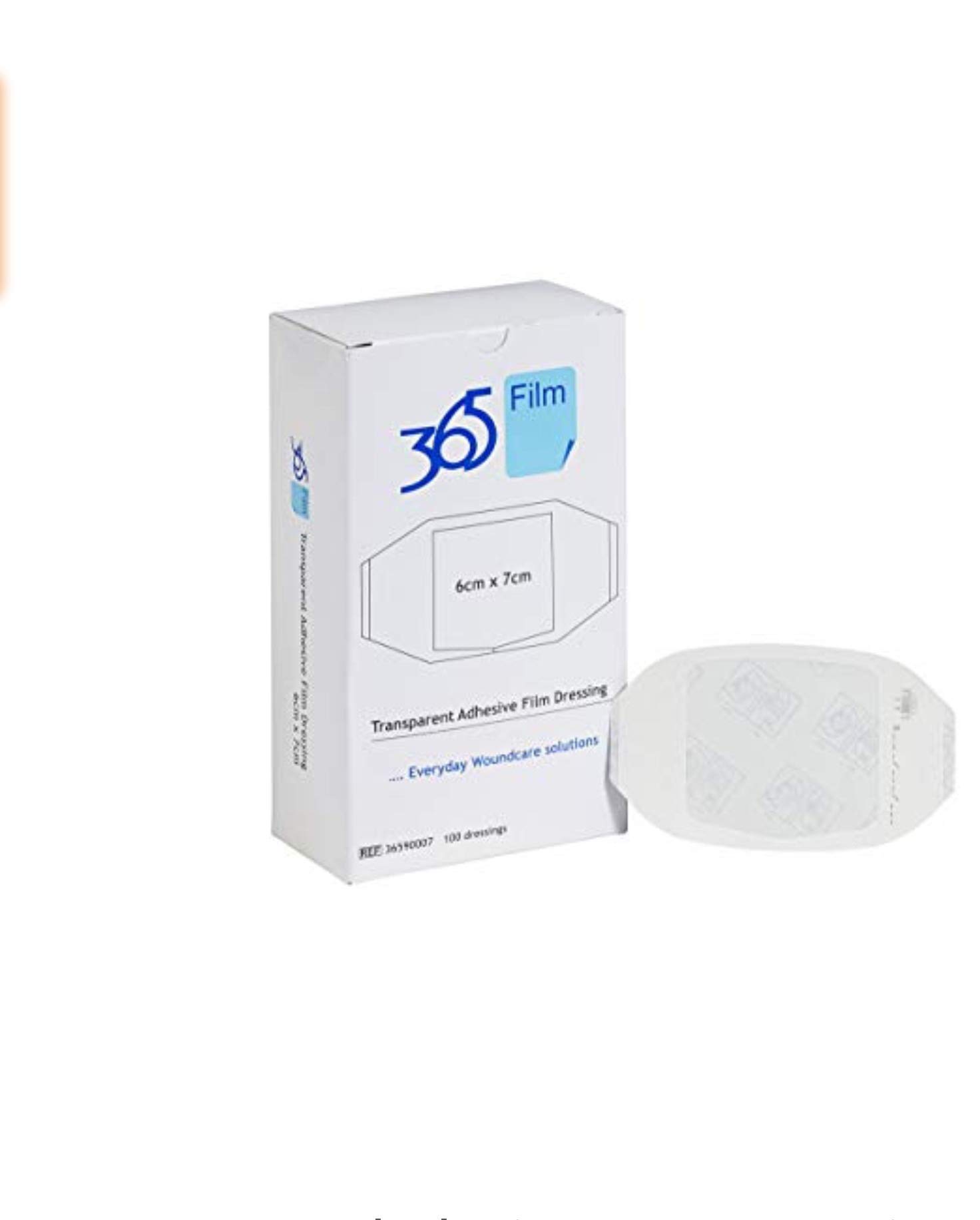 365 Transparent Film Dressing 6 x 7 cm - Pack of 100 (Ref 36590007)