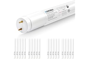 PARMIDA LED TECHNOLOGIES PARMIDA 20-Pack 4FT LED T8 Hybrid Type A+B Light Tube, 18W, Plug & Play or Ballast Bypass, Single-Ended OR Double-Ended Connection, 2200lm, Frosted Cover, T8 T10 T12, UL - 6000K