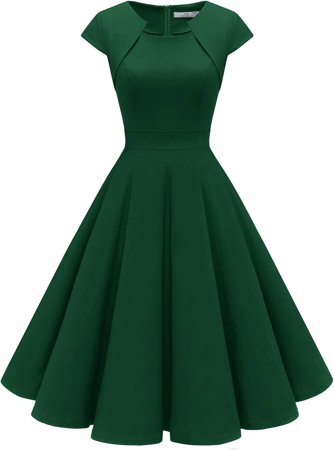 Women's 1950s Retro Vintage A-Line Cap Sleeve Cocktail Swing Party Dress