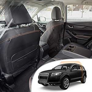 BUGGY Car, Vehicle, Taxi Partition Sneeze Guard - Large Clear Protective Screen for Rideshare and Cab Drivers- Transparent, Interior Safety Barrier and Cover for Sneezing, Coughing and Droplets