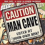 Man Cave 2020 12 x 12 Inch Monthly Square Wall Calendar by Hopper Studios, Humor Entertainment by 